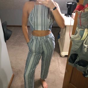 American eagle two piece jump suit